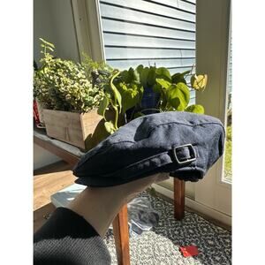 Janie And Jack Special Occasion Navy Blue 100% Wool Newsboy Cap 0-6M